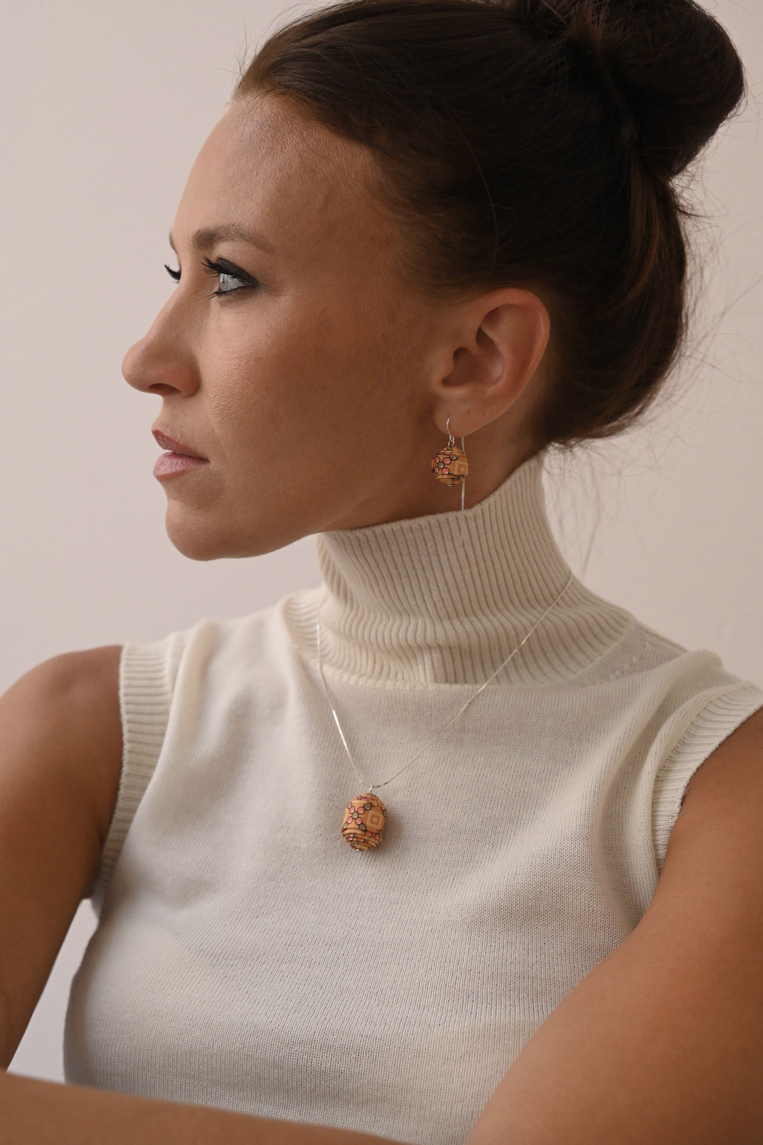 Perle pendentif - tour de cou